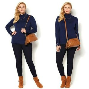 Diamond Quilted Genuine Leather Crossbody w/ RFID